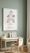 Affiche de Naissance Personnalisée – Initiale Enchantée