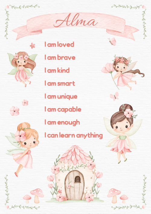Affiche Affirmations Positives Personnalisée – Mes Petites Fées